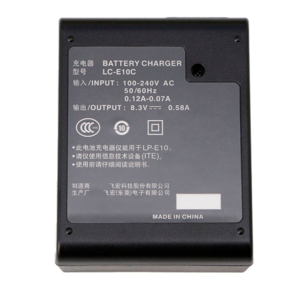 LC-E10/E LC-E10C chargeur de batterie pour Canon LP-E10 EOS 1100D kiss X50 rebelle T3 prise Standard ue