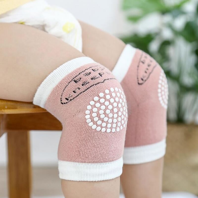 Lente En Herfst Winter Katoen Kinderen Kniebeschermers Warm Been Sets Antislip Baby Kniebeschermers Sport Baby kruipen Kniebeschermers: pink