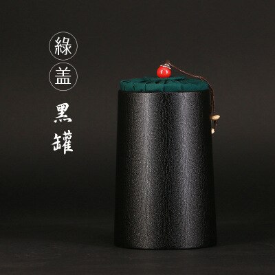 Small Special-shaped Tea Cans Tea General Packaging Tin Box Metal Spot Tinplate Cans Tea Organizer Kitchen Supplies: green black