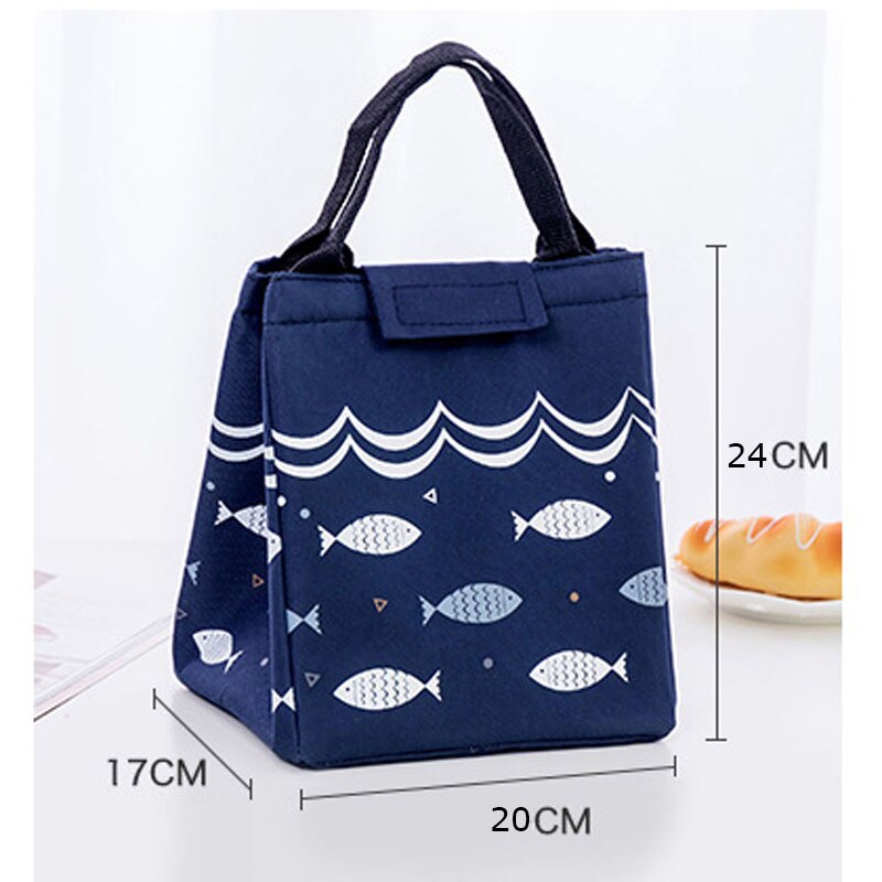 Functionele Patroon Cooler Lunchbox Draagbare Geïsoleerde Polyester Lunch Tas Thermische Voedsel Picknick Lunch Tassen Voor Vrouwen Kids