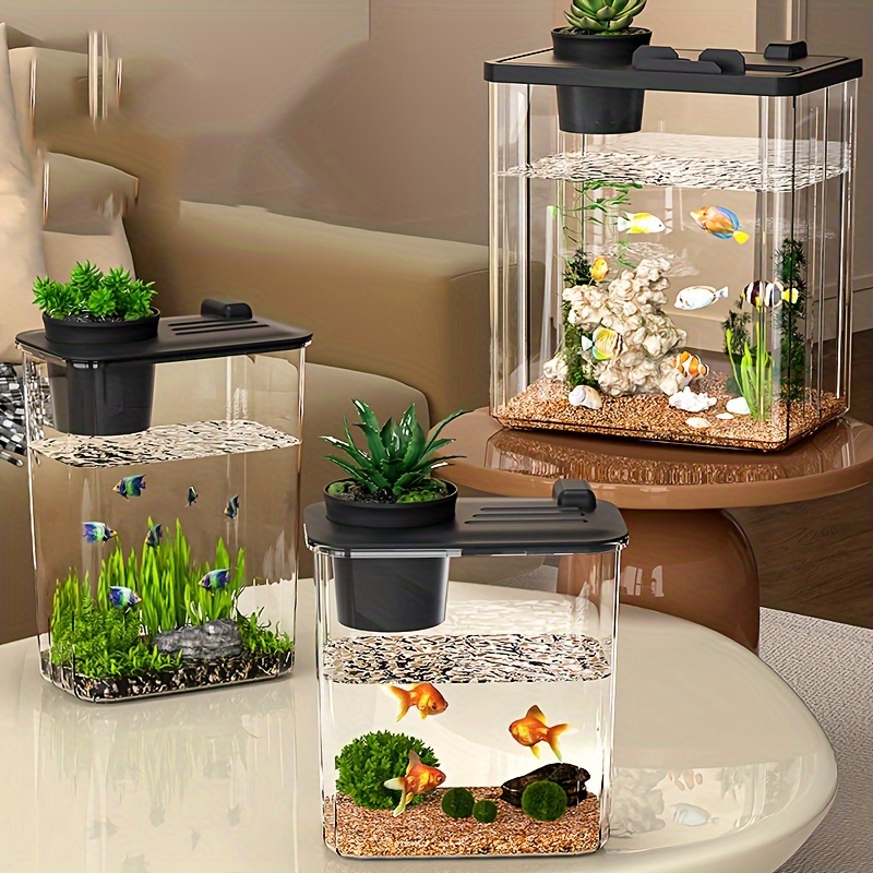 Poisson précieux transparent pour la maison et le bureau, uniquement le poisson précieux ne comprend pas les accessoires décoratifs, élevage, pingouin de bureau, 1 pièce