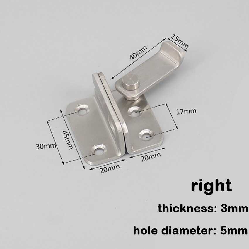 Guard Latch Bolt Sliding Door Lock Handle Stainless Steel Door Latches Home Safety Buckle Door Lock Accessories