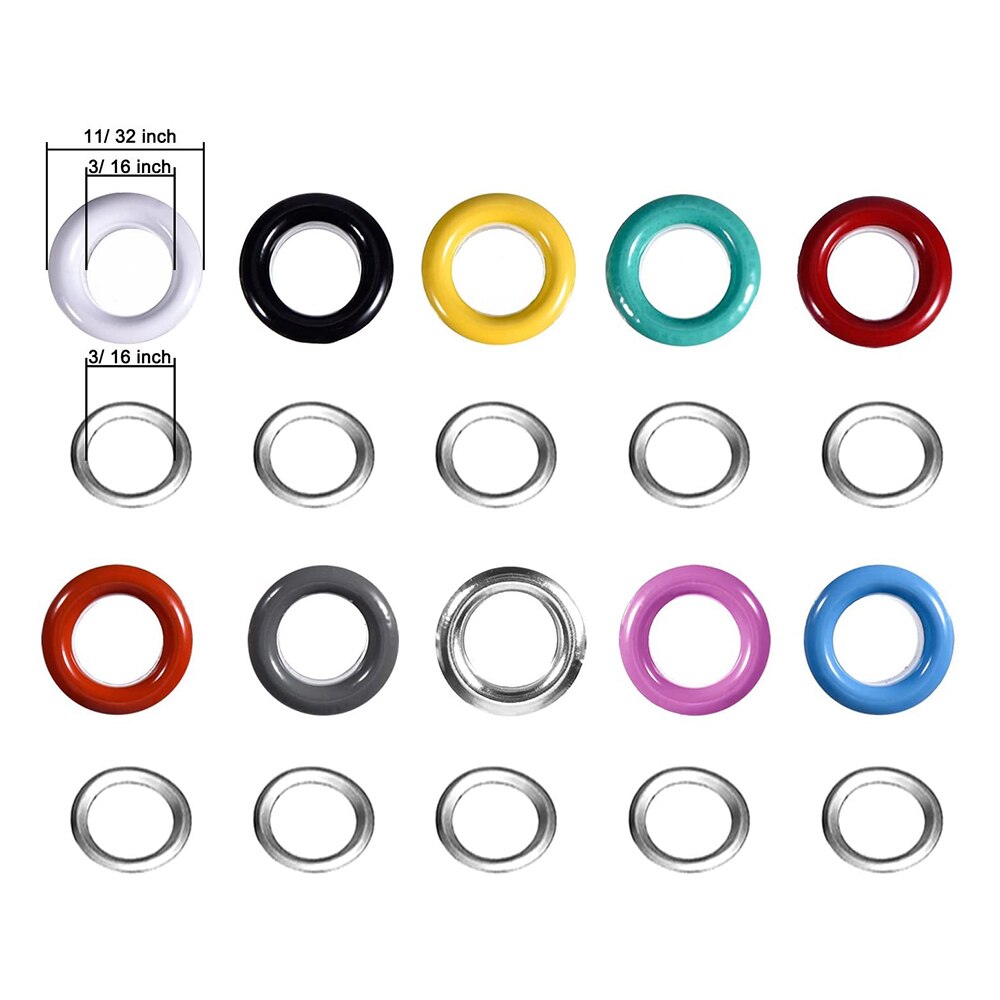 500 Sets Grommet Kit,Grommet Setting Tool Metal Eyelets Set With Install Tool Kit In Storage Box ,Leather Crafts DIY Projects