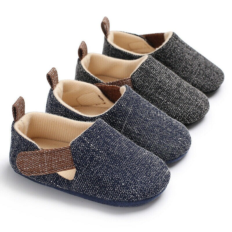 Toddler Baby Boy Soft Lovely Crib Shoes Casual Sneakers Soft Soles Size 0-18 Months