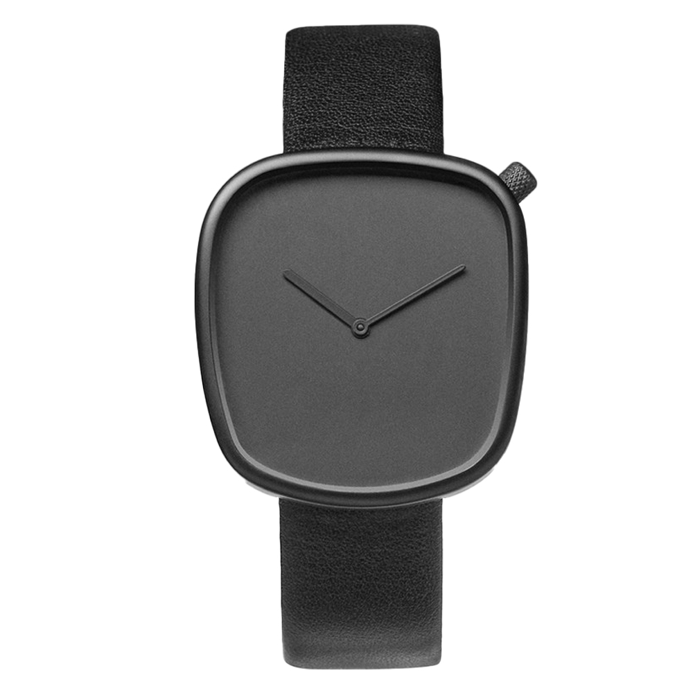 Zegarek TOMI minimalistyczny męski kwadratowy modny ultracienki zegarek minimalistyczny damski wysokiej jakości elegancki zegarek kwarcowy zegar prezent: Black