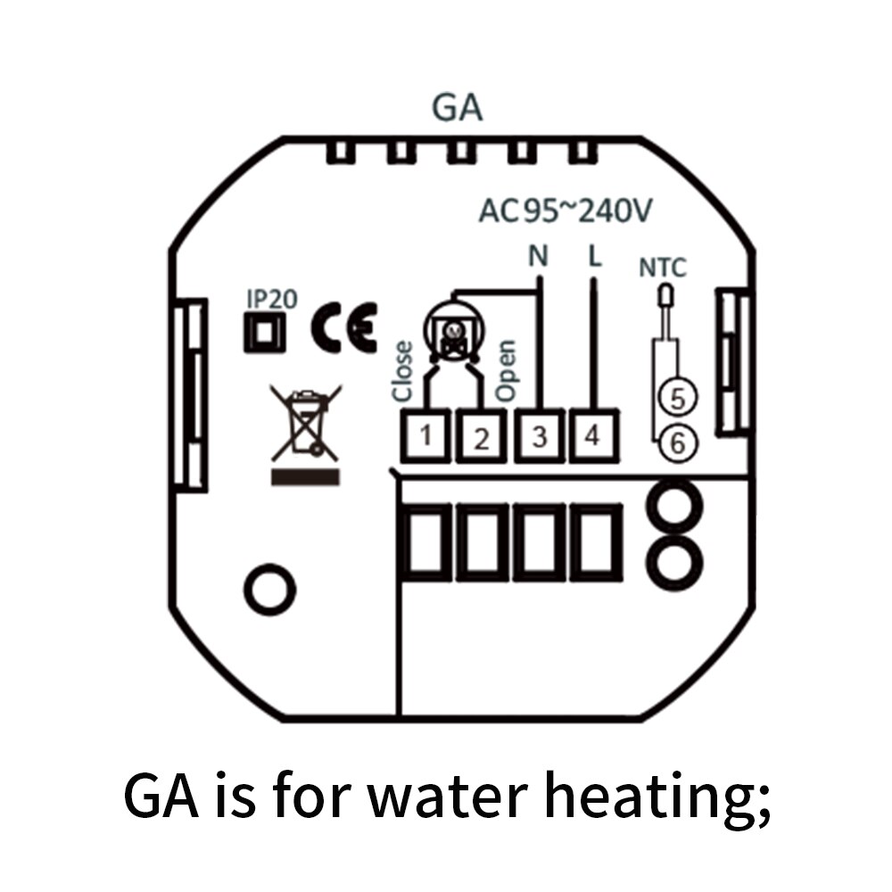 Tuya Smart Leven Wifi Thermostaat Voor Gas Boiler En Warme Vloer Verwarming Thuis Temperatuur Controller Smartthings Alexa Google Siri: for Water Floor / 24V BLACK