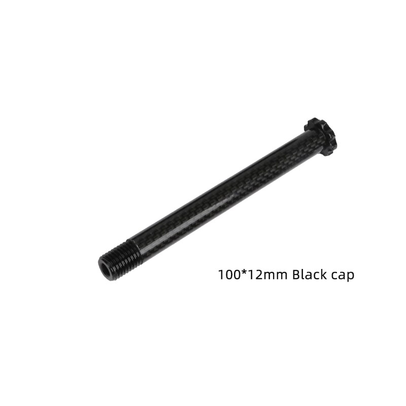 HUB Thru Axle TANKE MTB road bicycle 100 110 142 148 boost 12 15mm 1.5 Thread distance bike fork frame open gear barrel shaft: 100 12mm black  cap