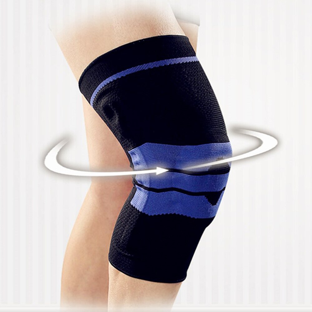 Enkele Fitness Hardlopen Fietsen Knie Ondersteuning Braces Elastische Nylon Sport Knie Pad Sleeve-Sized M (Grijs)