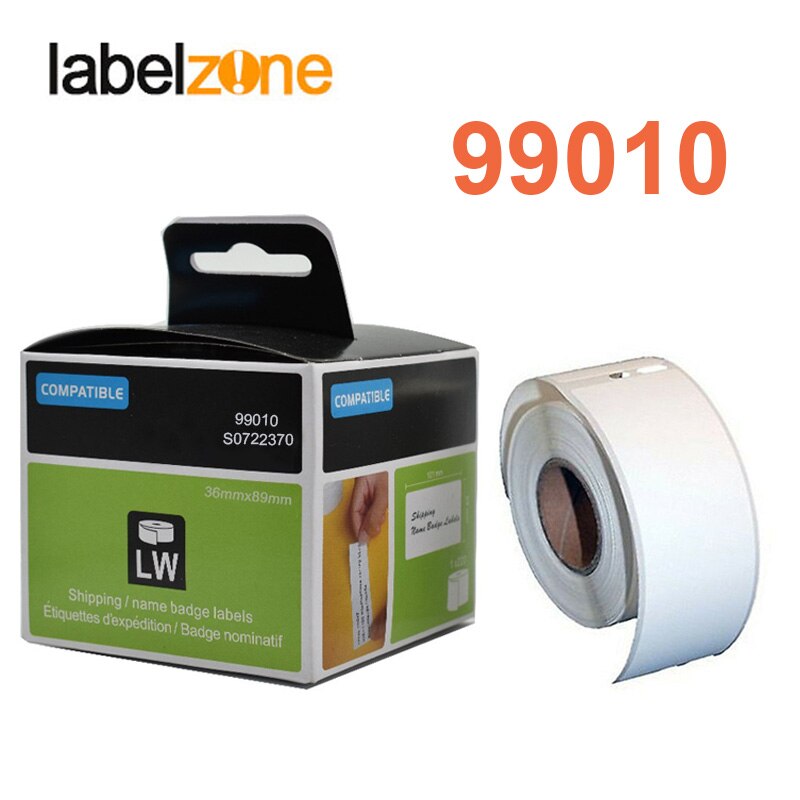 1 Rolls 99010 Label 28mm * 89mm Thermisch Papier Compatibel voor Dymo LabelWriter 400 450 450 Turbo Printer SLP 440 450 130 pcs/roll