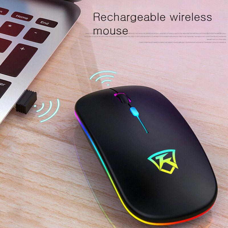 Ultra Slim 2.4GHz Optical Mouse 1600dpi USB Rechargeable Wireless For PC Laptop Mouse Mice Keyboards Computer Peripherals