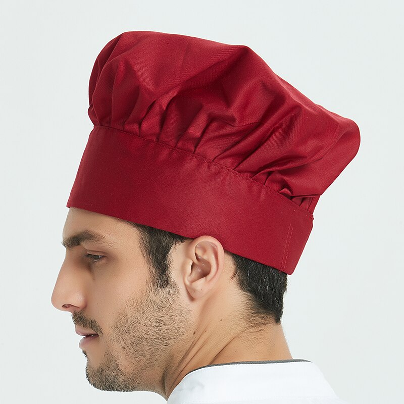 Cooking Adjustable Chef Hat Men Women Kitchen Cafes Elastic Berets Catering Cooking Caps Restaurant Chef Kitchen Workwear Hats