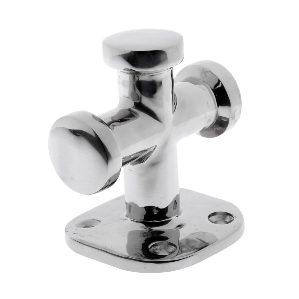Premium Marine Grade 316 Stainless Steel Single Cross Bollard Boat Anchor Deck Rope Cleat Hardware Accessories