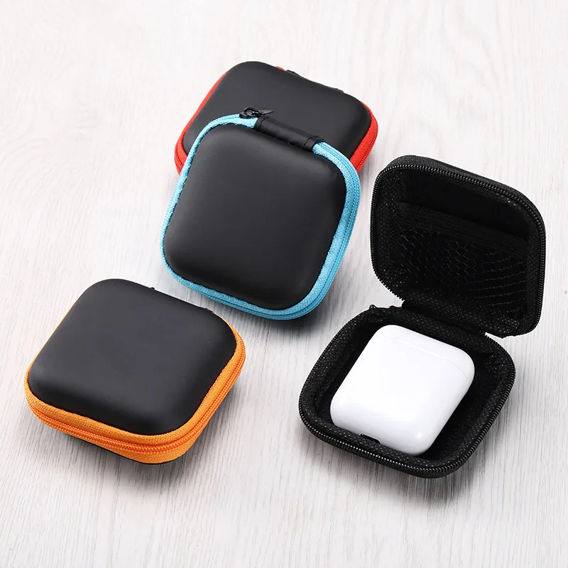 Mini Rits Harde Hoofdtelefoon Houder Case Draagbare Oordopjes Pouch box Oortelefoon Opbergtas Beschermende USB Kabel Organizer