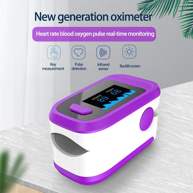 Pulsoksymeter blod oksygen fingertupp pulsfrekvens oksymeter måler enhet metningsmonitor til stue hjemmekontor