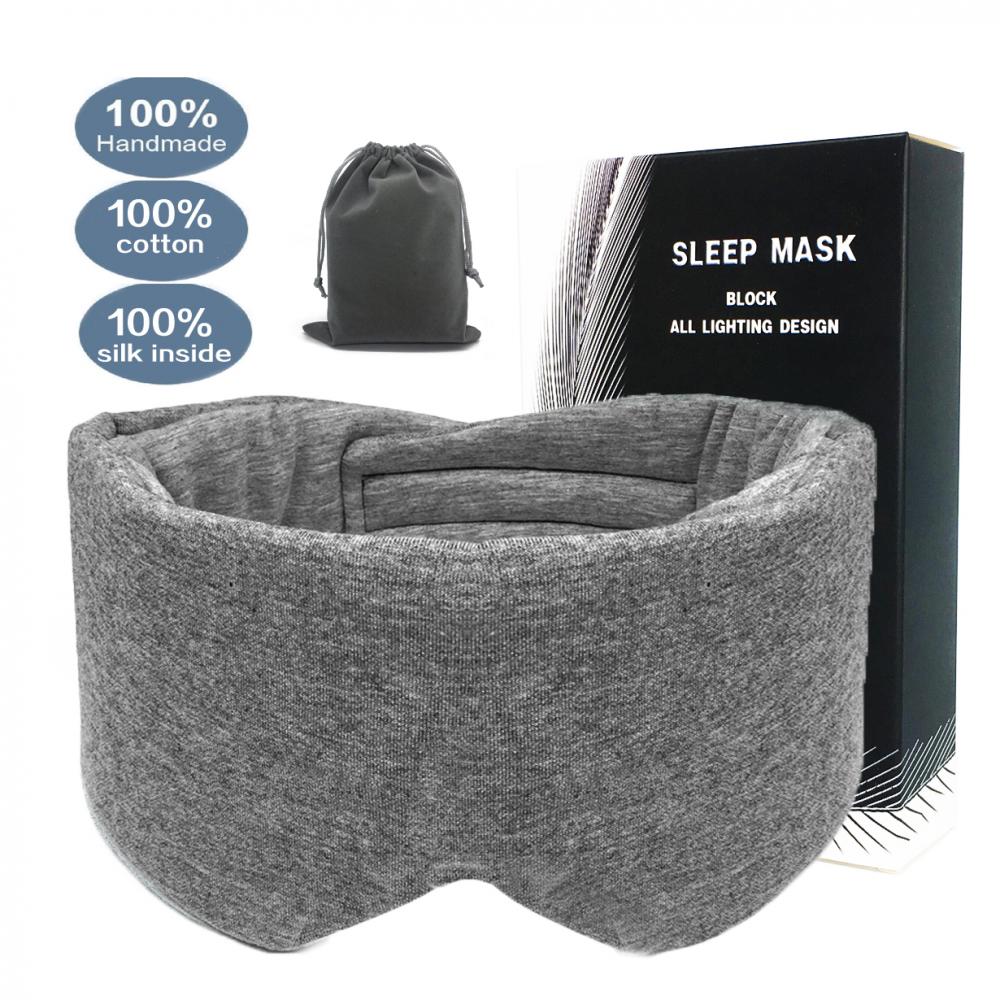 Is silke blød sovemaske til øjne rejser hvile øjenmasker bærbar skygge for bind for øjnene stort sovende øjenlåg afslapning øjenplaster
