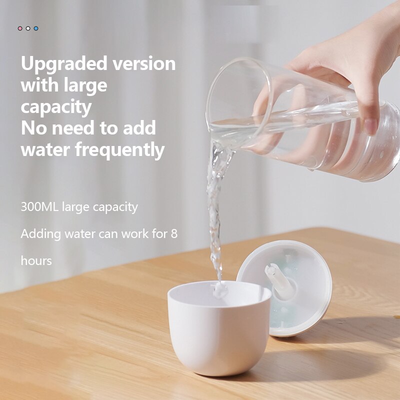 Portable Mini 300ml Humidifier cup USB Ultrasonic Car Aroma Diffuser Mist Maker Air Humidifier Purifier Ultrasonic LED Lamp