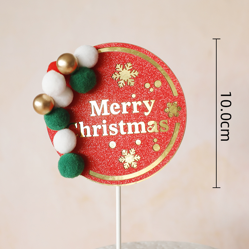 Merry Christmas Cake Topper Elk Antler Pine Cone Branch Garland Pine Tree Year Baking Cake Decoration Christmas Wreaths