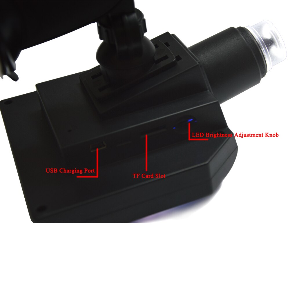 1 Pc Draagbare 8 Led Vergrootglas Elektronische 1 ~ 600x Elektronenmicroscoop 1080P Hd Lcd Digitale Scherm Ondersteunen 1-64Gb Micro Sd