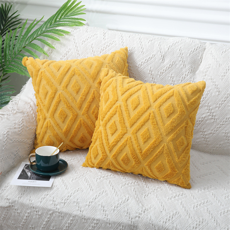 Olanly putetrekk 45 x 45cm mykt plysjputetrekk til sofa putetrekk bomull hjemmedekor sofa putetrekk 50 x 50: 470*1500mm / Gul
