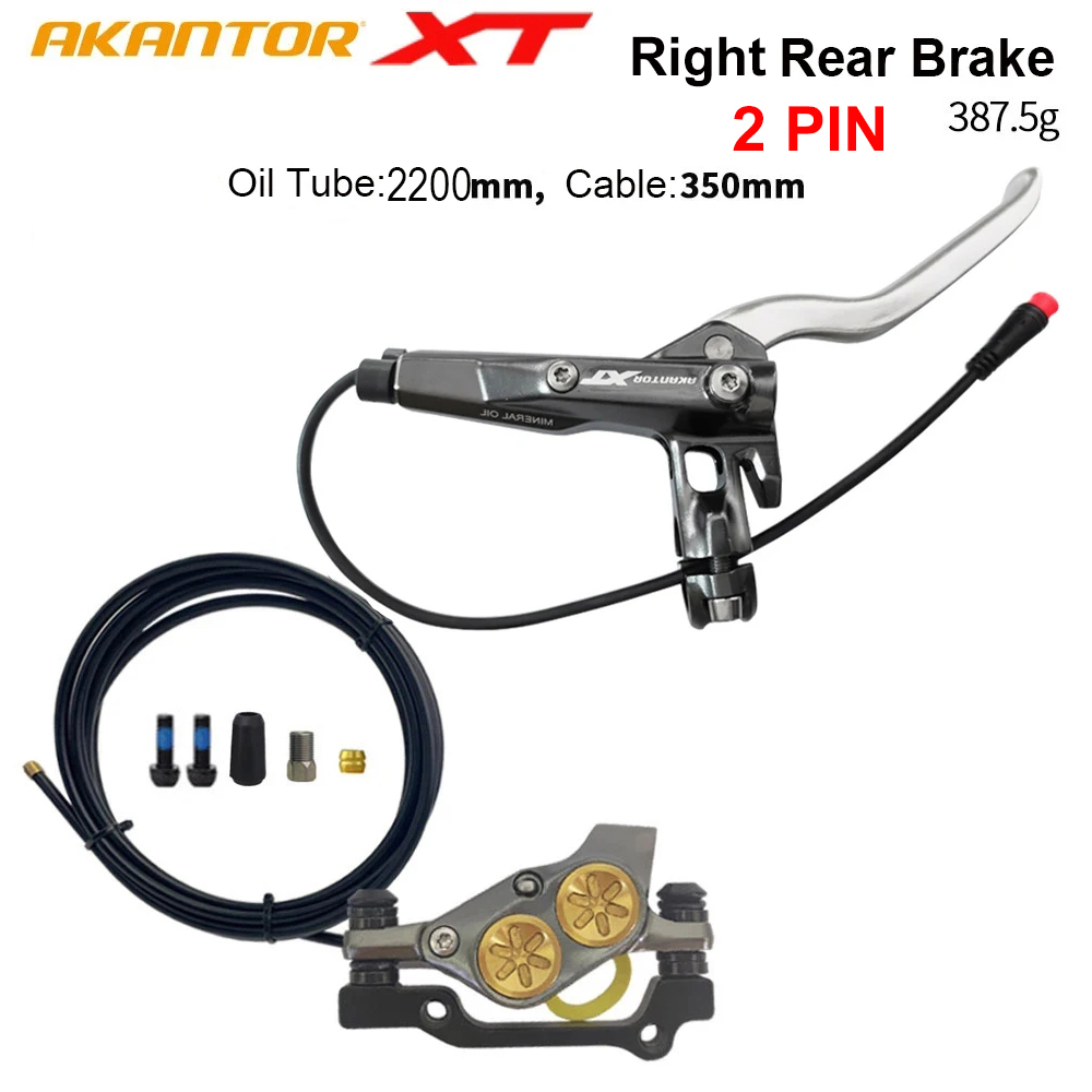 Bicicleta eléctrica plegable XT, freno de disco hidráulico de 4 pistones, frenos de presión de aceite, 950/1850mm, cuatro pistones ultraligeros: Naranja