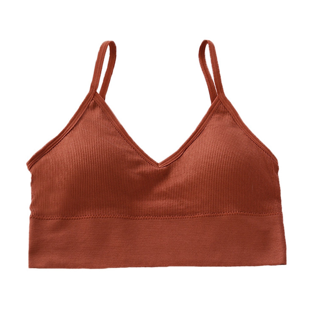 Nyeste kvinder sømløs gym yoga sports bh crop top vest komfort stretch bralette undertøj