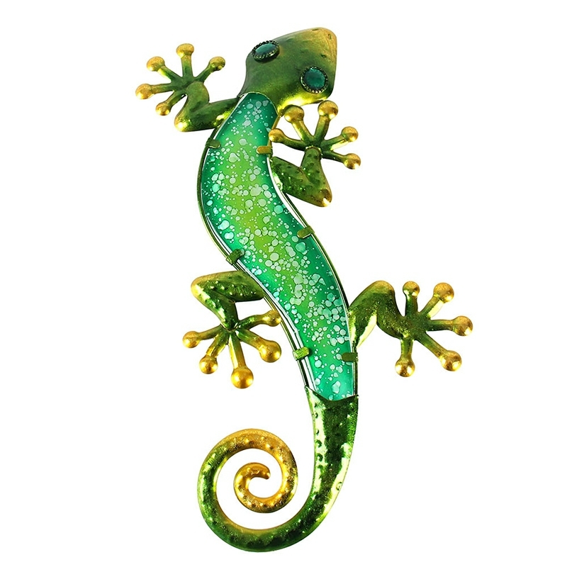 3D Auto aufkleber metall Zauberstab eidechse Gecko Auto außen dekoration Auto Styling: 008-38x21x2.5cm