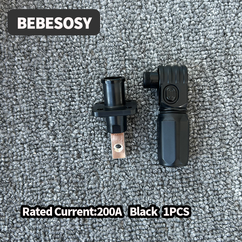 Batterijbehuizing Ingang Uitgang Terminal Connector 200A 120A Verwijderbare Quick Plug Terminal Vlamvertragend Waterdicht IP67 Single Core: Sky Blue