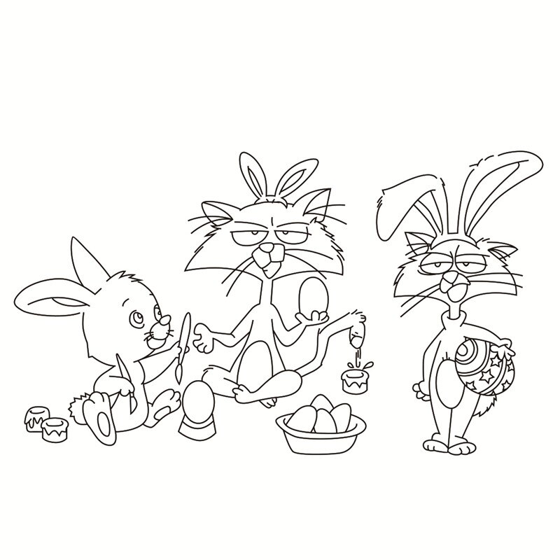 Animal cat Rubber Silicone Clear Stamps for Scrapbooking Tampons Transparents Seal Background Stamp Card Making Diy: 9x5.2