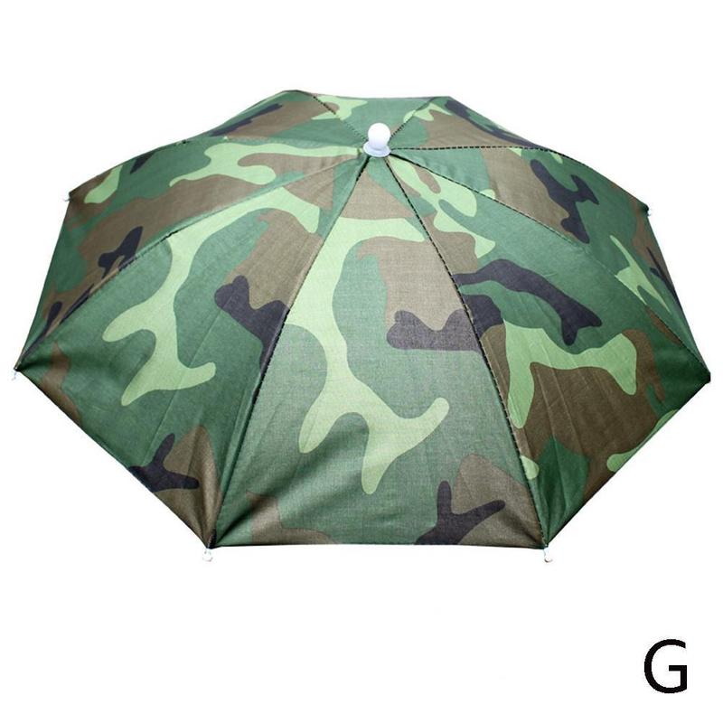Sombrero de sombrilla de lluvia portátil, sombrilla plegable para Pesca al aire libre, Anti-UV, accesorios para la cabeza de playa, Camping y Pesca: Transparente
