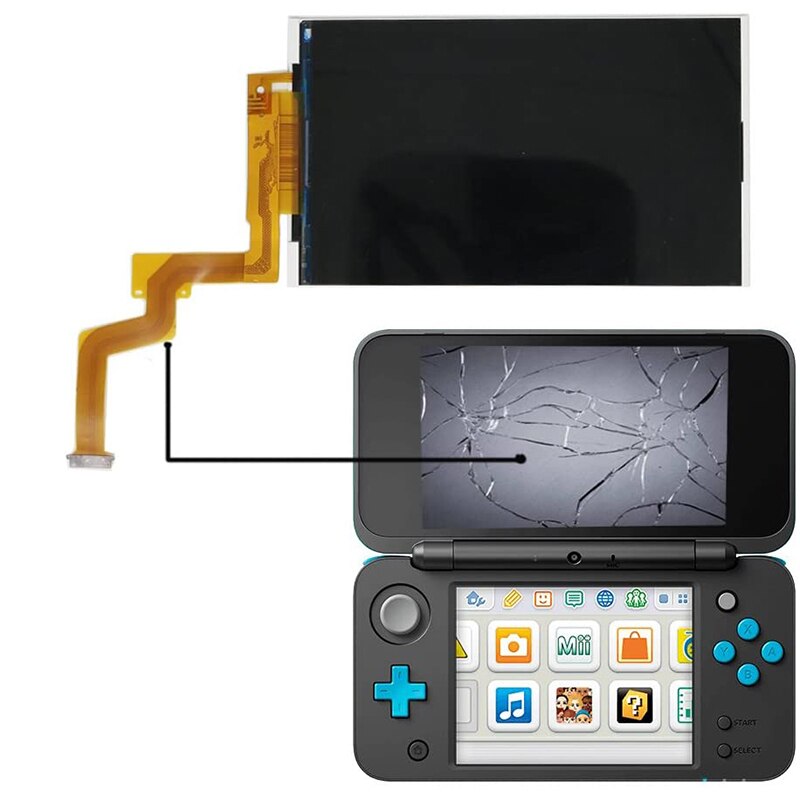 Reemplazo superior Sn para 2DS XL, reemplazo superior Sn pantalla LCD para nueva consola de juegos Nintendo 2DS XL/ LL System