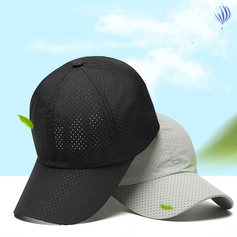 Ultradünne sommerkappe aus schnelltrocknendem material, unisex, damen und herren, atmungsaktive mesh-mütze, ideal zum laufen.