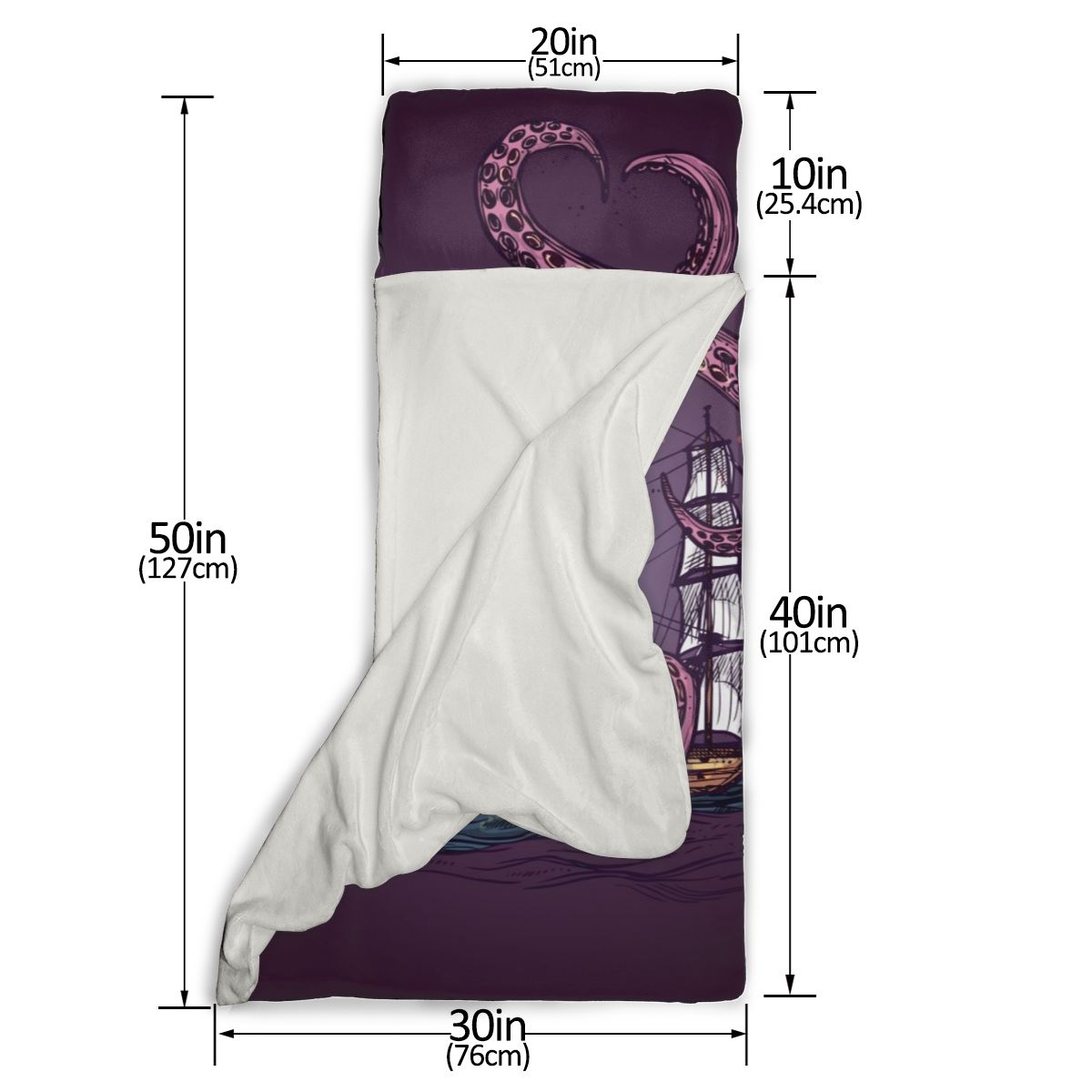 Kraken Monster tentáculos ataque barco colchón niño siesta Mat dormir almohadilla guardería niños ropa de cama con almohada