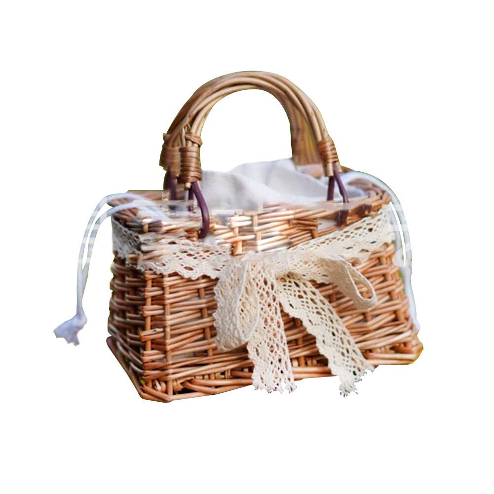 Mini Handbag Cute Woven Basket Purse For Little Girls Toddlers Outdoor Little Wallet