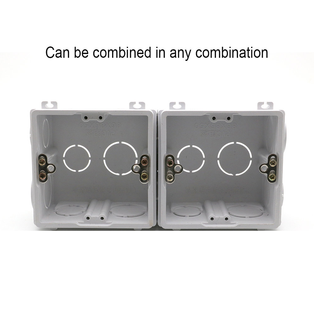 xintylink rj11 rj45 jack Face Plate Back Box rj12 socket junction box embedded wall faceplate box flame retardant pvc 86mm