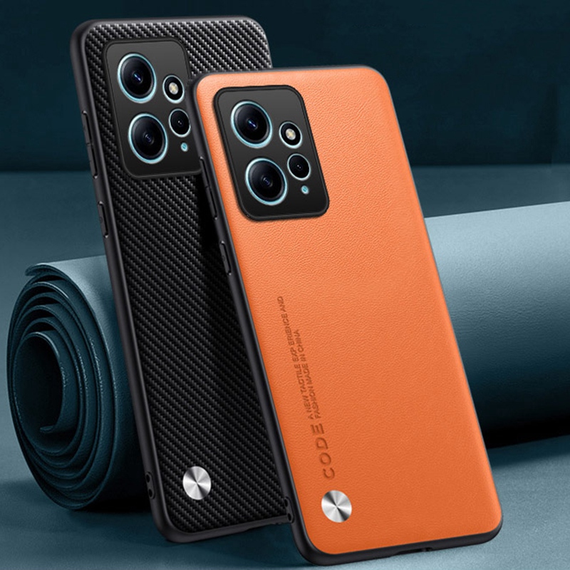 Funda de cuero PU de lujo para Xiaomi Redmi Note 12 4G, funda trasera de silicona mate, funda de teléfono de protección completa para Redmi Note12 Coque
