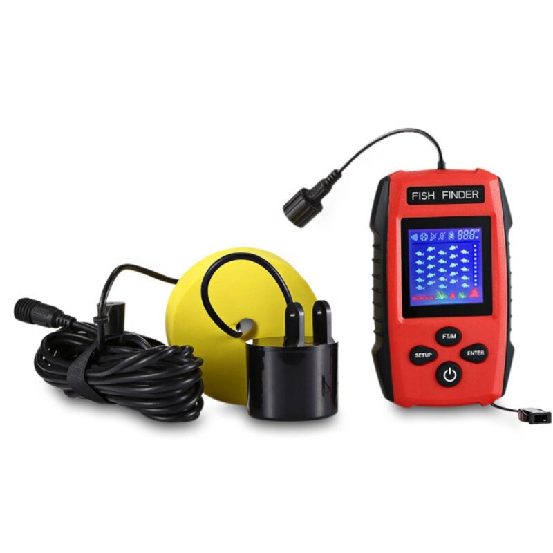 Portable Fish Finder Echo Sounder Sonar Lcd Echo Sounders Fishfinder Echo Sounder for Fishing Cable Sonar Fish Finder: Default Title