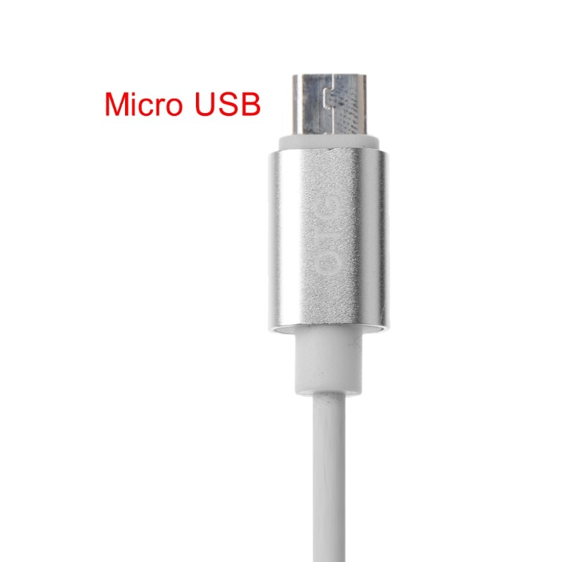 Cavo USB Micro Corte 30cm Per Smartphone Android + Adattatore OTG, Universale, Colore Nero