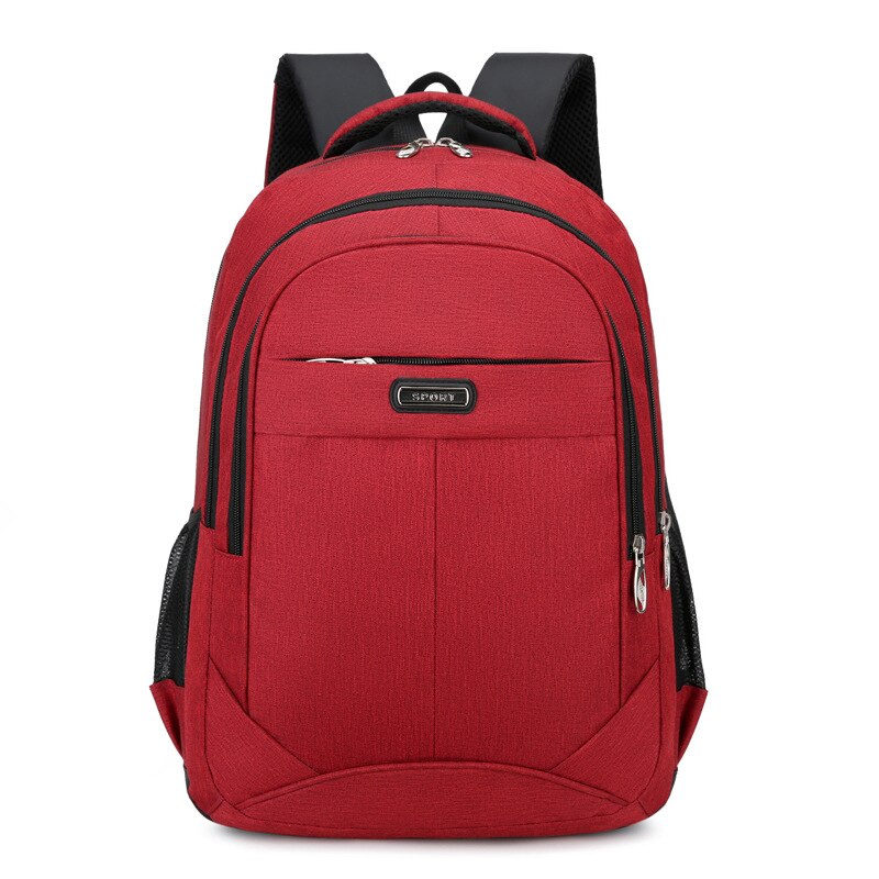 University Student School Backpack Men Large Capacity Oxford Men's Backpack Women Bag Casual College Style: Red
