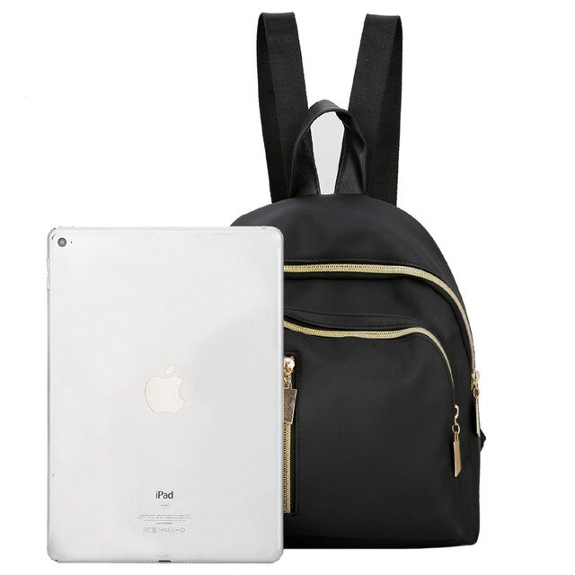 PAMA SKIN Women's bags casual Oxford cloth backpack nylon school bag Multi-function Small Backpack Female