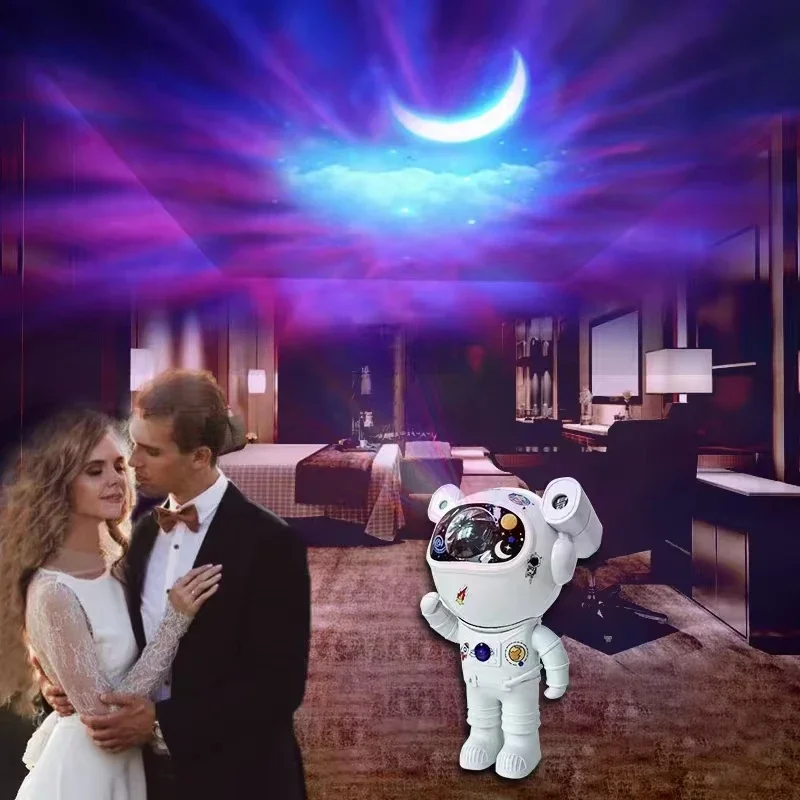 Bluetooth Astronaut Galaxy Projector LED Star Light Aurora Moon Effects Night Light Bedroom Ambiance Speaker Accessories