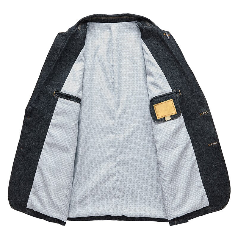 Farkkutakki miesten puvut kaulus bisnestakki miesten merkkivaatteet kevät syksy puku #39 miesten farkkutakit  my189