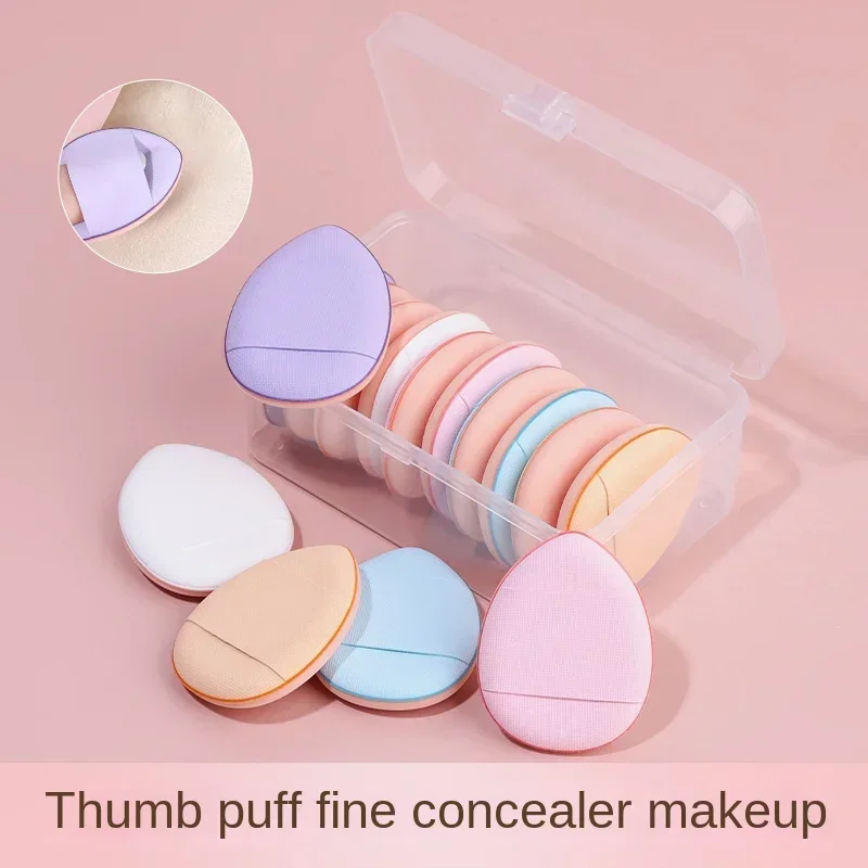 Puff bilden 6 Stück Mini-Finger-Puder-Schwamm für Stiftung, wiederverwendbar, verlieren Puderquaste, geeignet für Damen-machen-hoch, funktionelles Werkzeug