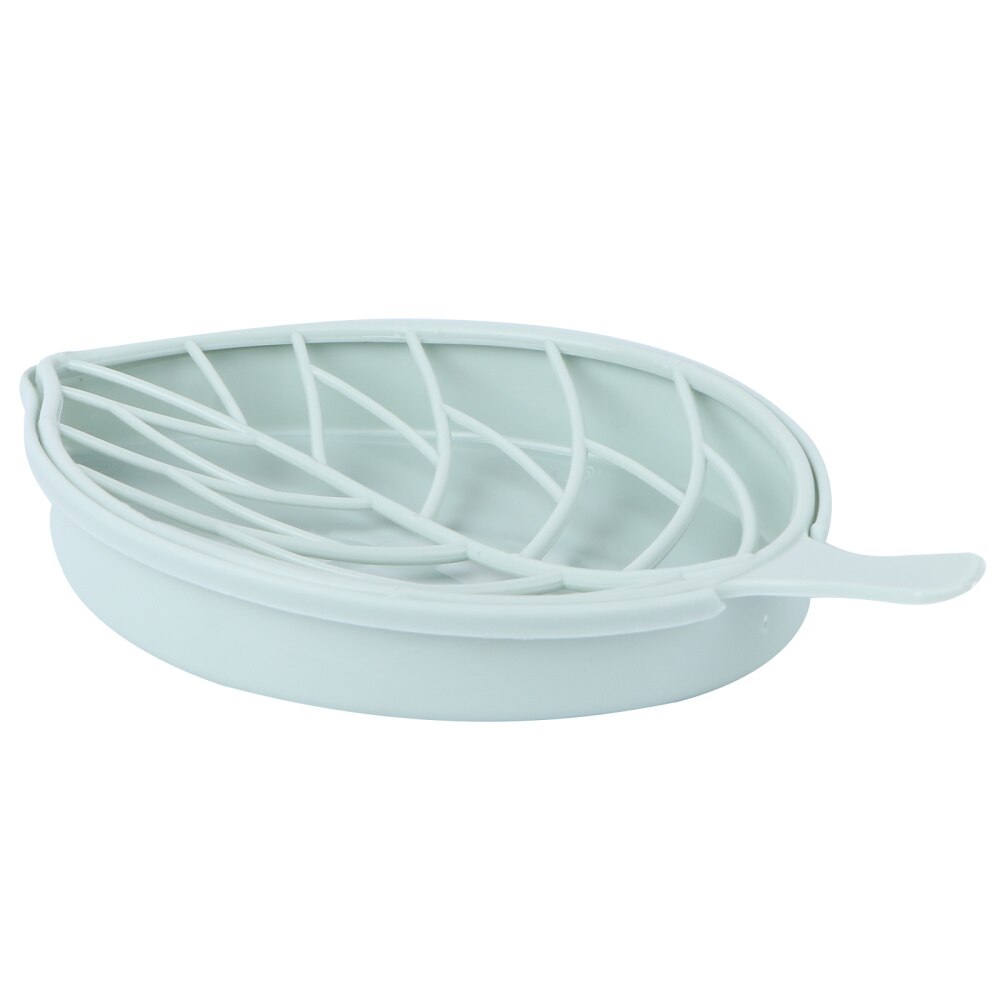 Zeepbakje in bladvorm met afvoer, zeephouder voor douche, badkamer, keuken)