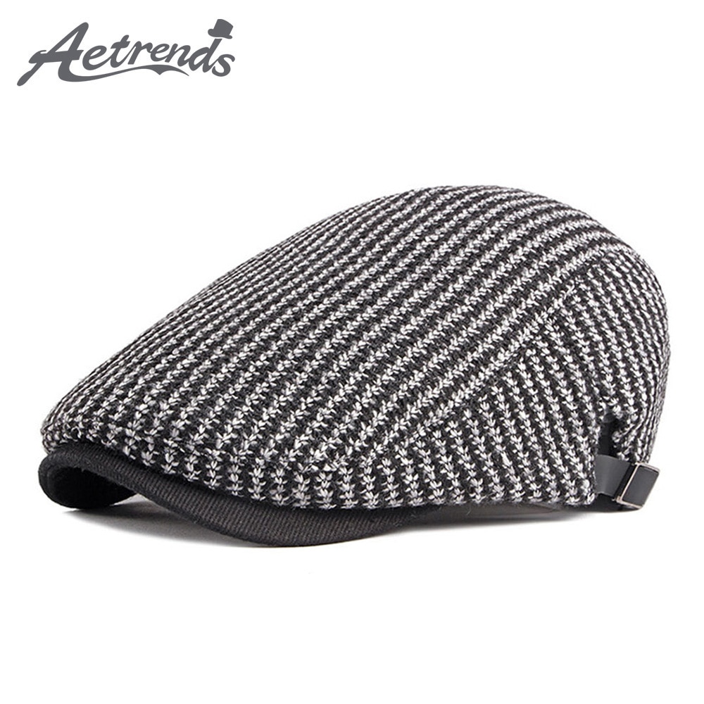 Gorra AETRENDS de otoño-invierno para hombre, Boina Retro de arte juvenil, gorra plana para hombre, Z-10119