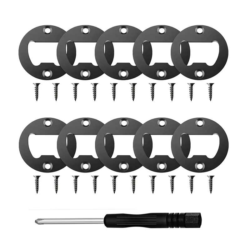 Kit d'inserts pour ouvre-bouteille, inserts ronds en acier inoxydable avec vis et tournevis pour ouvre-bouteille, moule de bricolage: Rouge