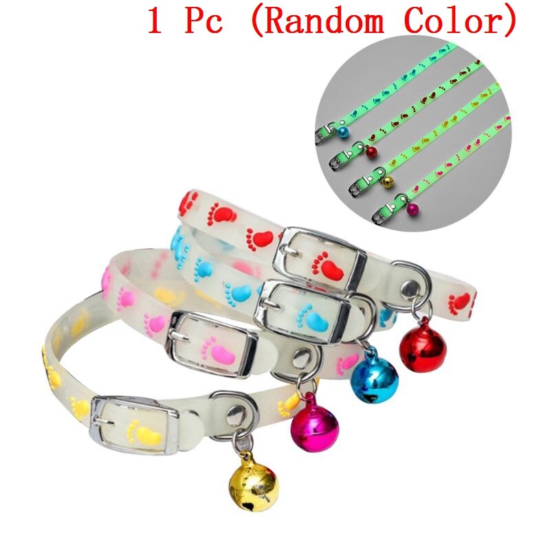 Huisdier Gloeiende Halsbanden Met Bells Glow Nachts Honden Katten Licht Lichtgevende Ketting: F