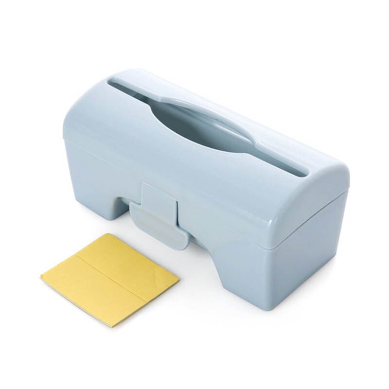 1 pc affaldsposer opbevaringsboks køkken gadgets container plastboks vægmonteret badeværelse organisation organisator: Blå