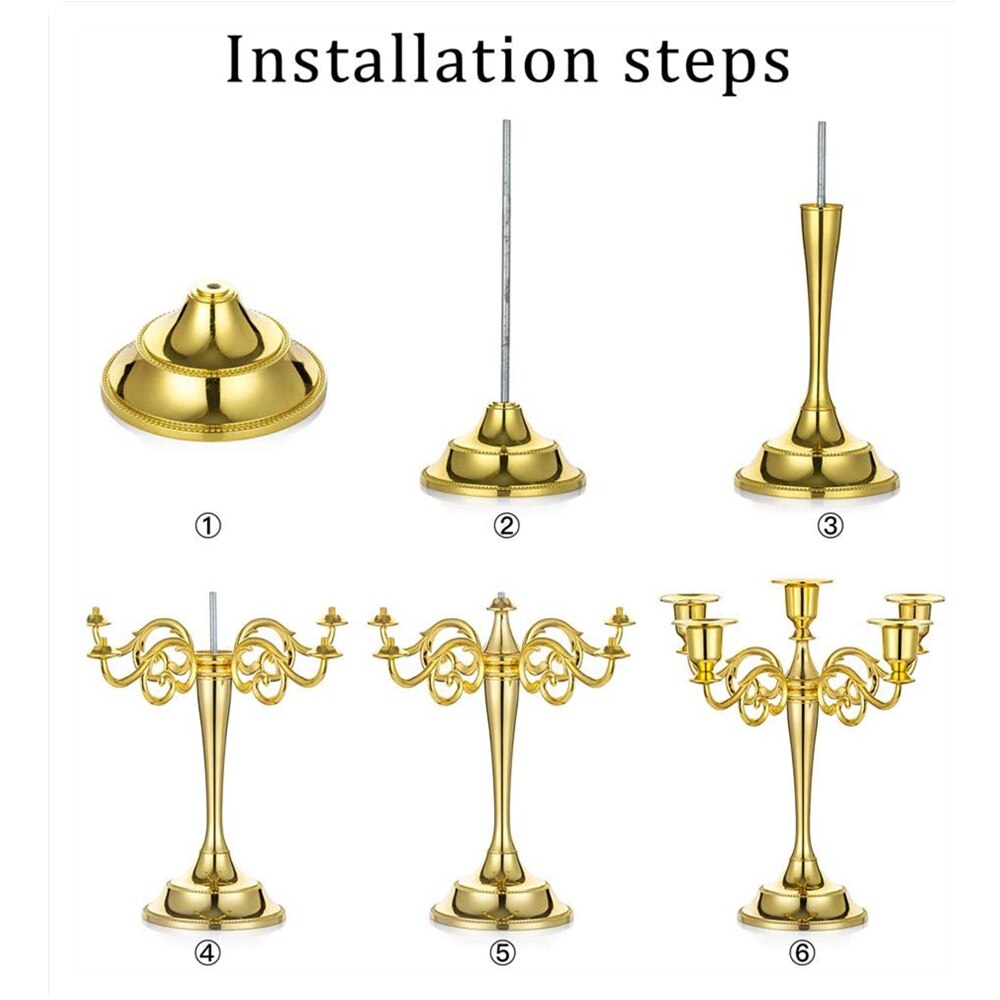 Metalen Kandelaar 5 Armen Kandelaar 26Cm/10 &#39;&#39;Tall Kaarshouder Voor Formele Event Thuis Eettafel decor Bruiloft Middelpunt