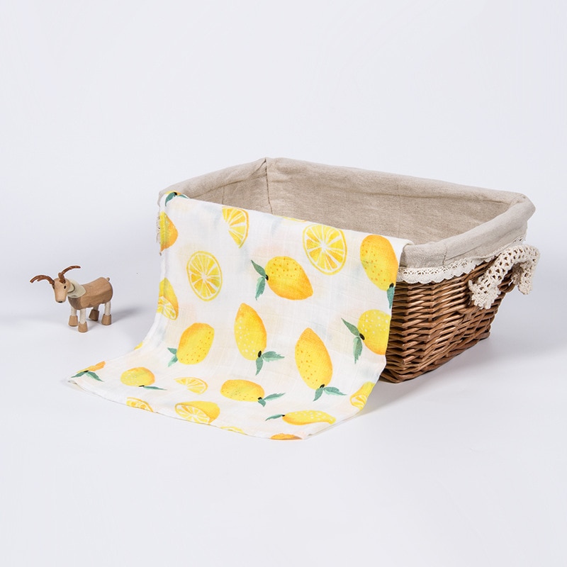 Bambu bomull mjuk baby swaddle muslin wrap spädbarn baby sängkläder