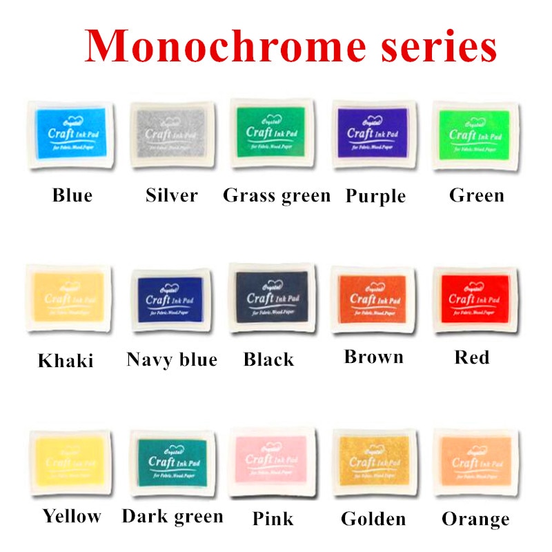 1pc 15 colors big ink pad Stamps planner scrapbooking clear stamps inkpad diy diary card making school supplies stamps